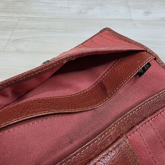Fossil Genuine Leather Women's Wallet Cards Cash Coins Pockets Brown Orange 2010 - Picture 12 of 15